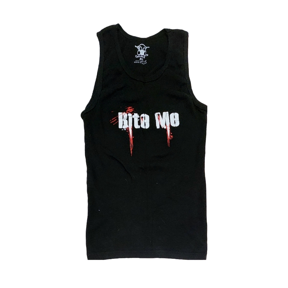 Ghast Juniors Vampire Edgy Goth Punk Black Tank Top Bite Me XL